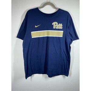 Nike Pitt Panthers NCAA Graphic Tee TShirt Mens XL Blue Gold Athletic University